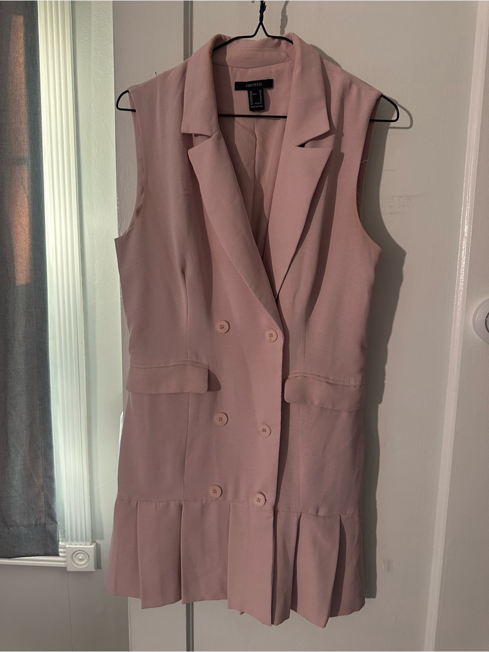 Forever 21 Blush Sleeveless Blazer Dress